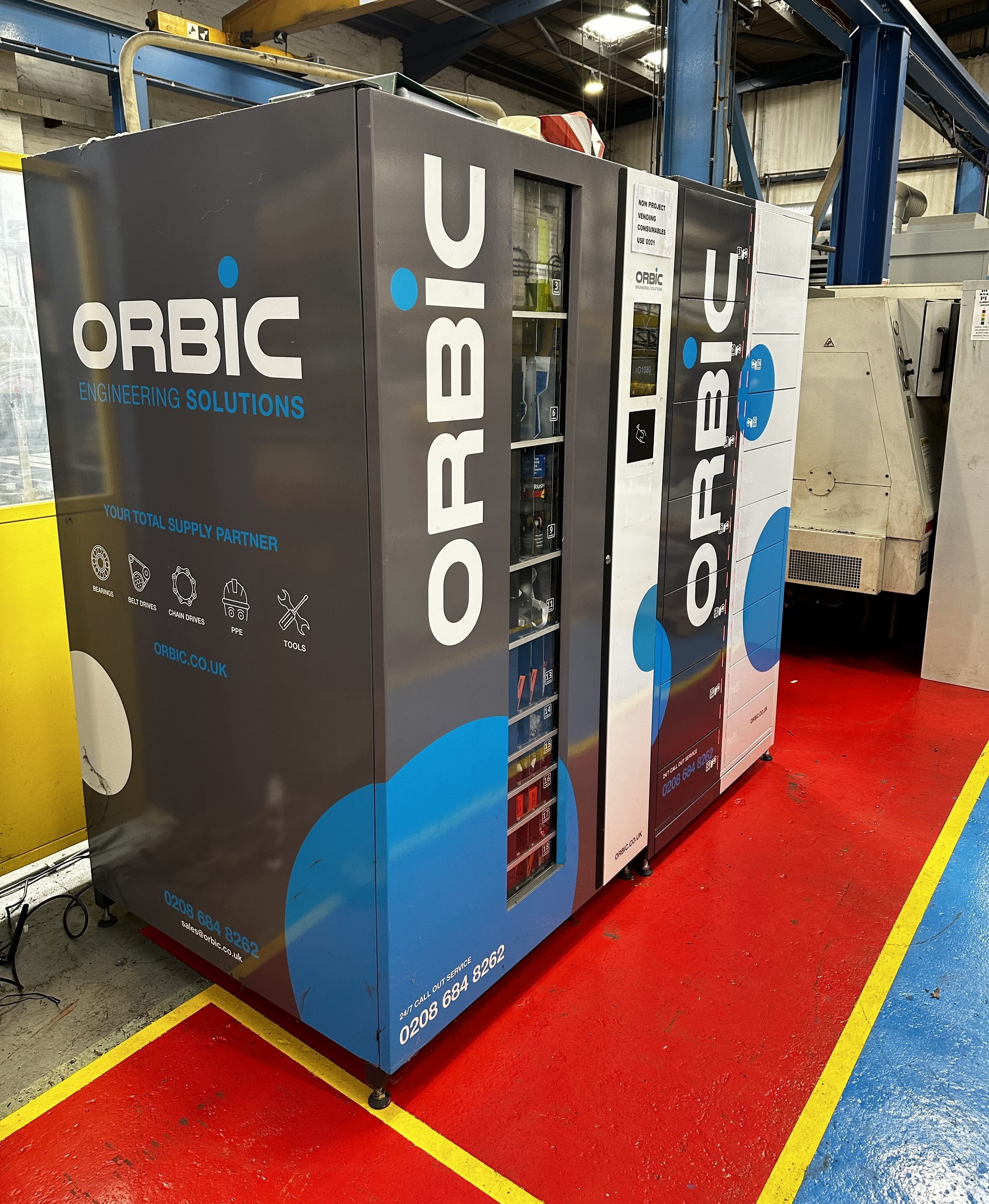 Orbic vending machines on site